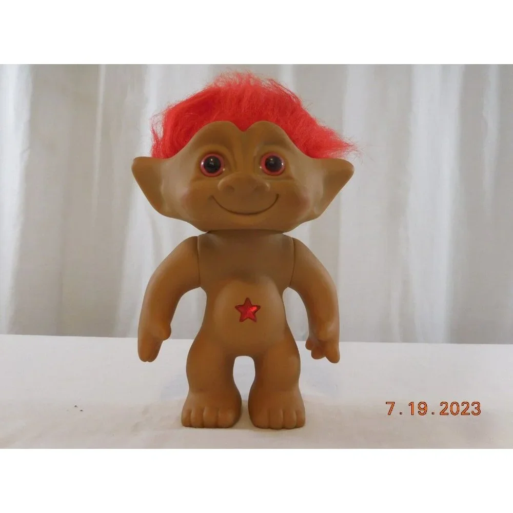 Ace Novelty Treasure Troll 8” Pink‎ Hair  Pink Star Jewel